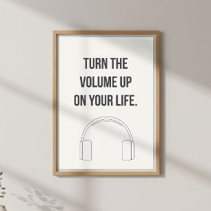 Poster Citação de Música Motivacional. Energia Positiva