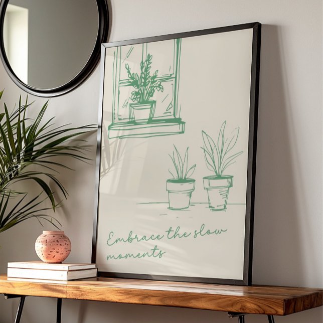 Poster Citação de Natureza Botânica Mínima Inspiracional (Criador carregado)