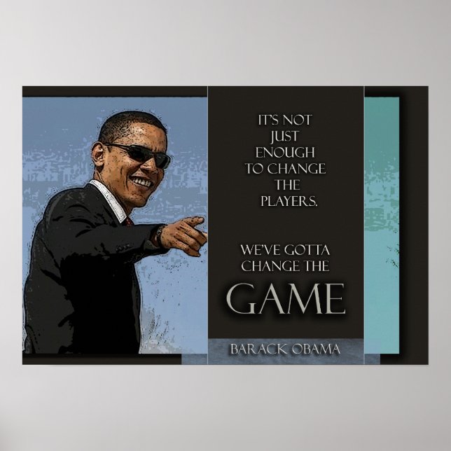 Poster Citação de Obama (Frente)