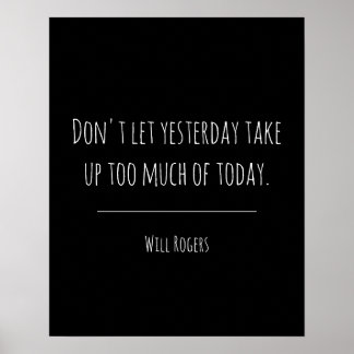 Poster Citação de Ontem Inspiradora