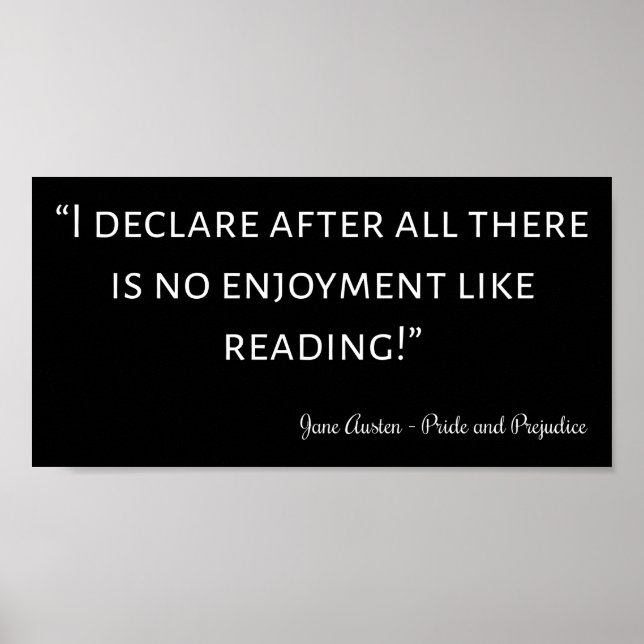 Poster Citação de Orgulho e Preconceito III (Frente)