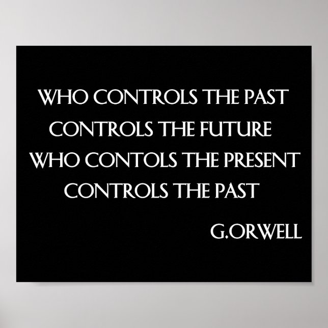 Pôster Citação de Orwell (Frente)