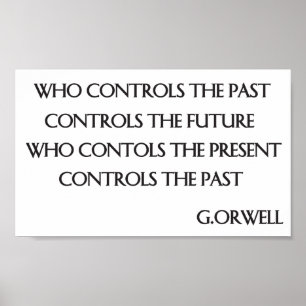 Pôster Citação de Orwell