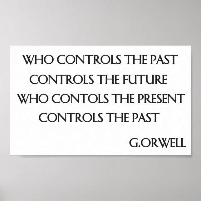 Pôster Citação de Orwell (Frente)