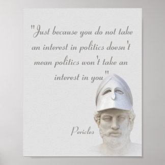 Poster Citação de Péricles Sobre Política