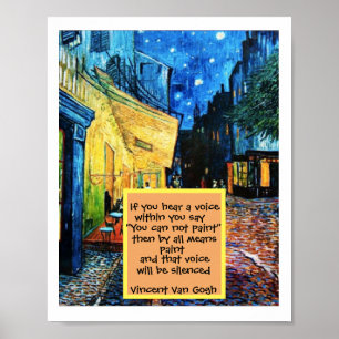 Poster Citação de Pintura de Arte Pós-Impressionista 