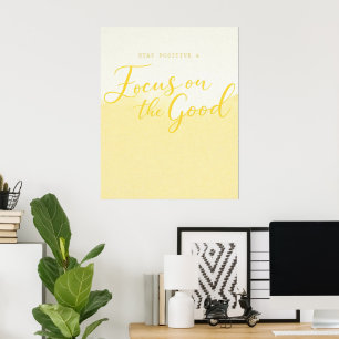 Poster Citação de Positividade com Gradiente Amarelo – Pa