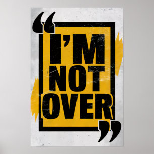 Poster Citação de Resiliência Motivacional Negada Não Est