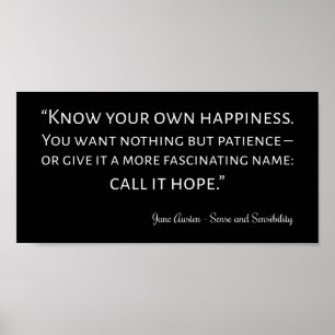 Poster Citação De Senso E Sensibilidade