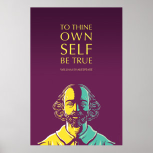 Poster Citação de Shakespeare: Para O Próprio Teu Ser
