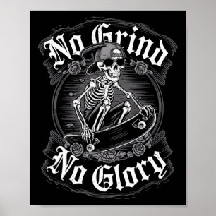 Poster Citação de Skatista Sem Esforço Sem Glória11 