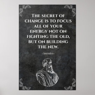Poster Citação de Sócrates Motivação