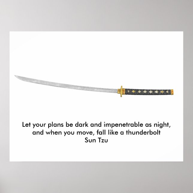 Poster citação de Sun Tzu (Frente)