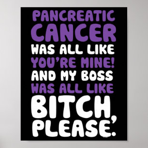 Poster Citação de Suporte do Câncer de pâncreas My Boss