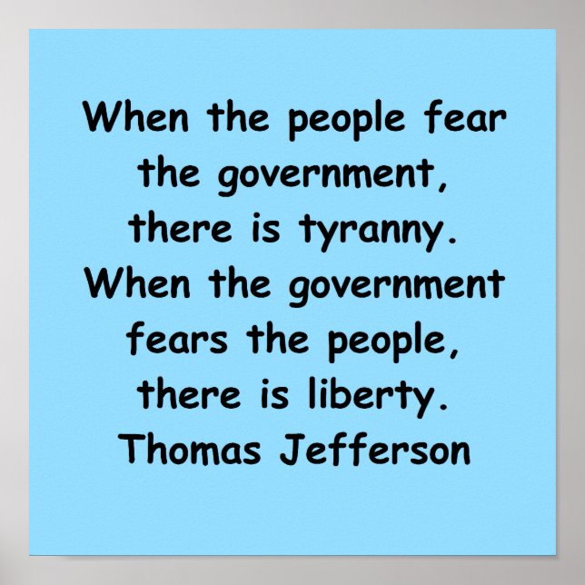 Poster citação de thomas jefferson (Frente)