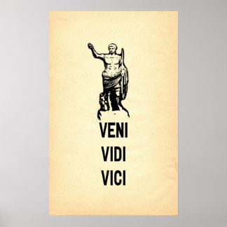 Poster Citação de Veni Vidi Vici Julius Caesar