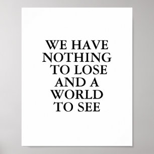 Poster Citação de Viagem Motivacional Mínima Pincel Preto