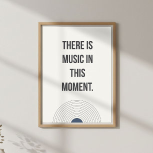 Poster Citação de Vida Consciente. Minimalista Calmo