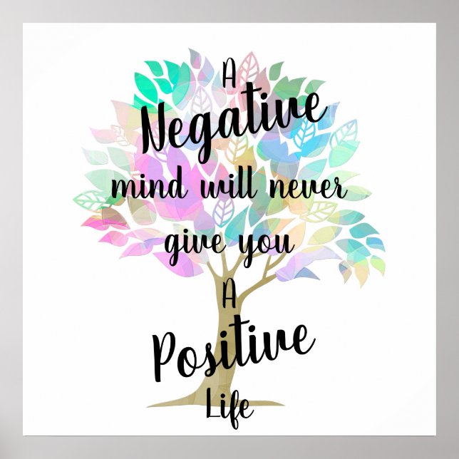 Poster Citação de Vida Positiva (Frente)