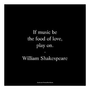 Pôster Citação de William Shakespeare - Amor