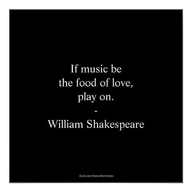 Pôster Citação de William Shakespeare - Amor (Frente)