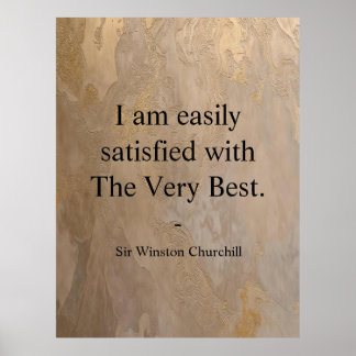 Poster Citação de Winston Churchill; A Melhor de Todas