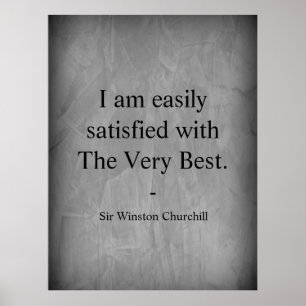 Poster Citação de Winston Churchill; O Melhor de Todos