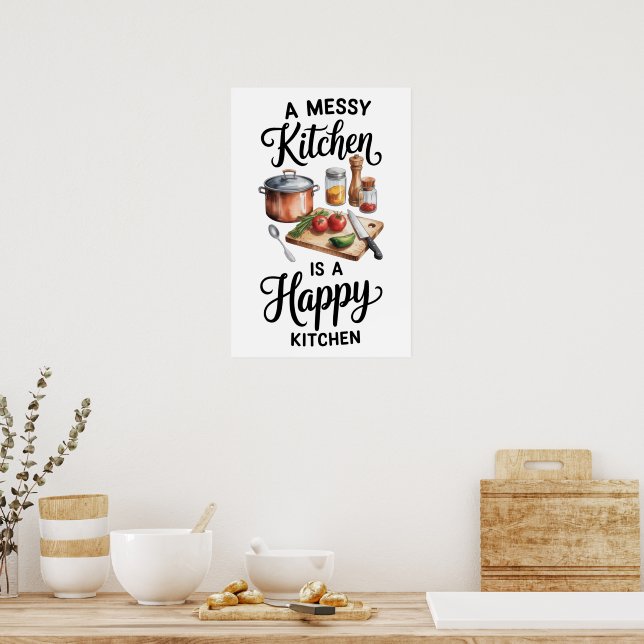 Poster Citação Divertida Cozinha (Cozinha)