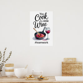 Poster Citação Divertida Cozinha