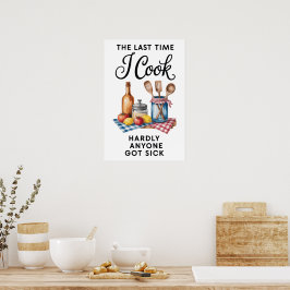 Poster Citação Divertida Cozinha