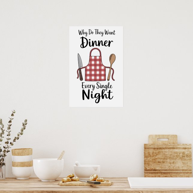 Poster Citação Divertida Cozinha (Cozinha)