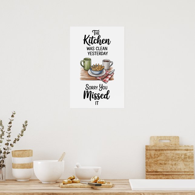 Poster Citação Divertida Cozinha (Cozinha)