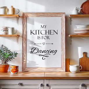 Pôster Citação Divertida da Cozinha