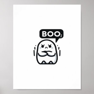 Poster Citação Divertida de Desaprovação Boo