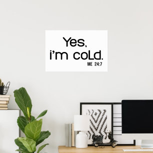 Poster Citação Divertida de Inverno, É a Temporada de Con