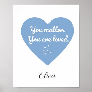 Poster Citação do Amor Gentil e Tranquilizador para Crian