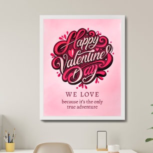 Poster Citação do amor Inspiron para Dia de os namorados 
