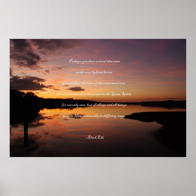 Pôster Citação do Elk Negro - Talvez Você Tenha Notado... (Frente)