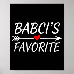 Poster Citação do Filho Favorito da Babci Coração Polonês