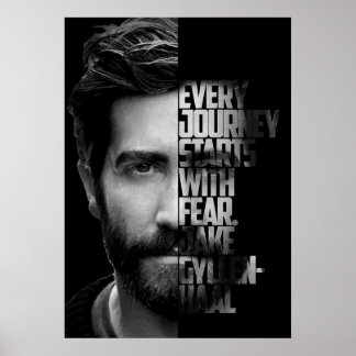 Poster Citação do Jake Gyllenhaal preto e branco