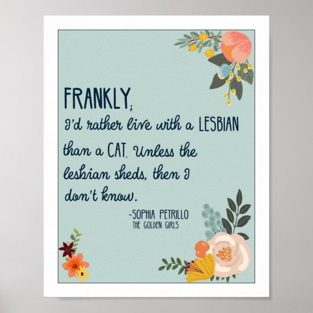 Poster Citação do ouro Girls-Sophia Petrillo (Frente)