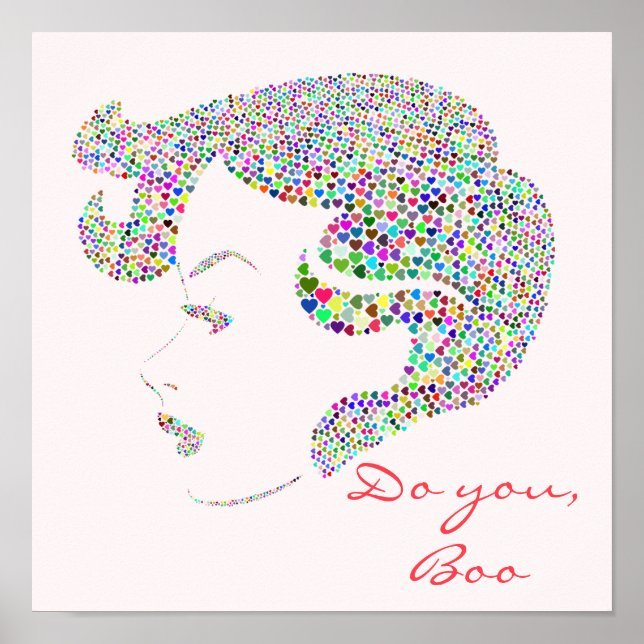 Poster Citação do poder da menina Glam Girl (Frente)