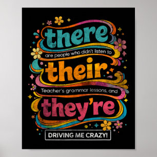 Poster Citação do Professor de Gramática Groovy There The