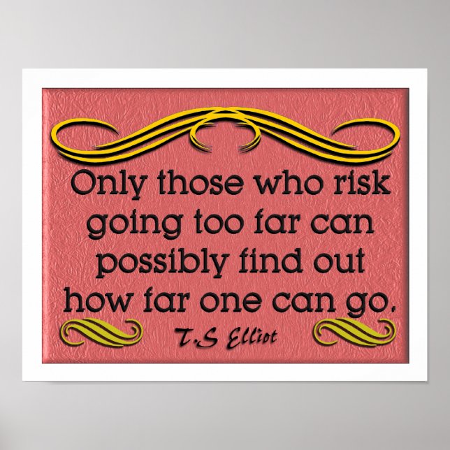 Pôster Citação do T. S. Elliot (Frente)
