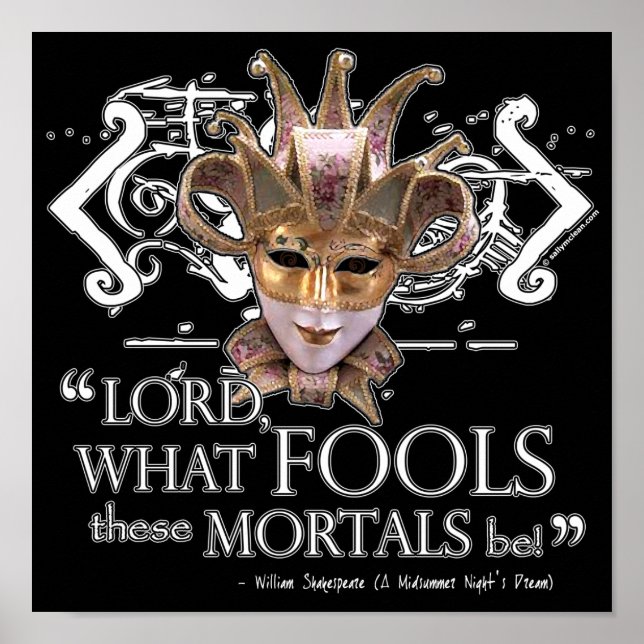 Poster Citação dos Sonhos da Noite de Verão (Frente)