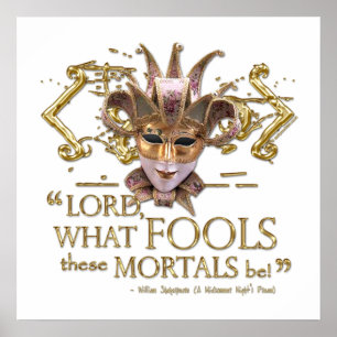 Poster Citação dos Sonhos da Noite de Verão (Versão Doura