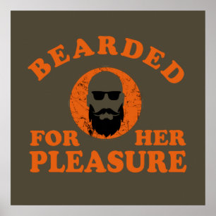 Poster citação engraçada com barba