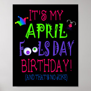 Poster Citação engraçada de aniversário do Dia da Mentira