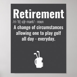Poster Citação engraçada de aposentadoria de golfe Golfis