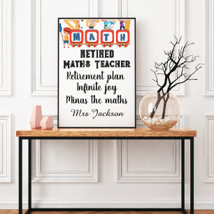 Poster Citação engraçada de aposentadoria de professor de
